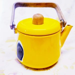 World's Cutest Little Yellow Vintage Teapot